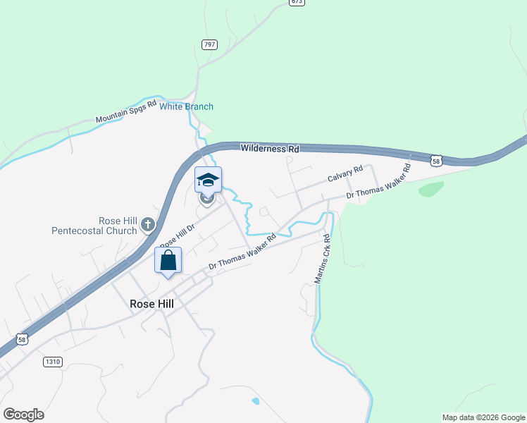 map of restaurants, bars, coffee shops, grocery stores, and more near 50 Pinnacle Place in Rose Hill