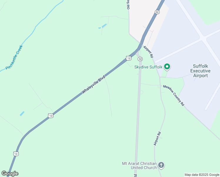 map of restaurants, bars, coffee shops, grocery stores, and more near 106 Rosewood Drive in Suffolk
