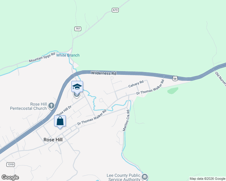 map of restaurants, bars, coffee shops, grocery stores, and more near 185 Beatty Road in Rose Hill