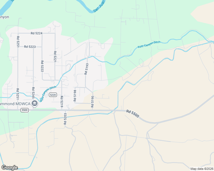 map of restaurants, bars, coffee shops, grocery stores, and more near 37 Road 5190 in Bloomfield