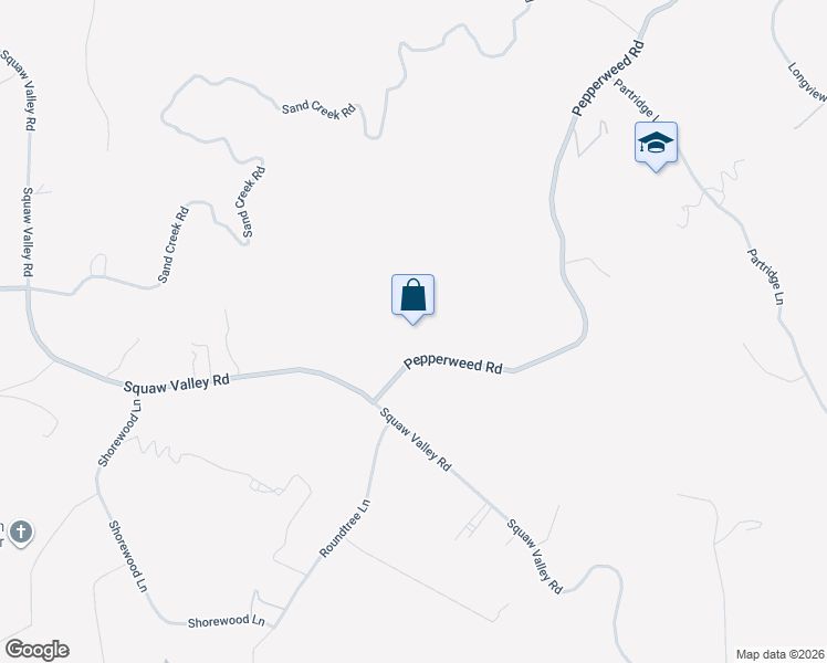 map of restaurants, bars, coffee shops, grocery stores, and more near 38325 Pepperweed Road in Squaw Valley