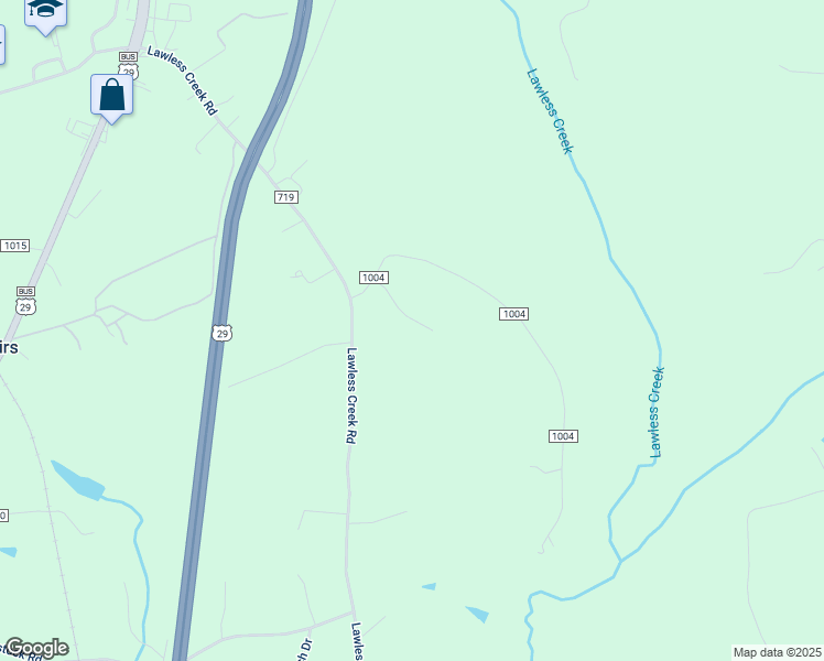 map of restaurants, bars, coffee shops, grocery stores, and more near 114 Kadesh Court in Blairs