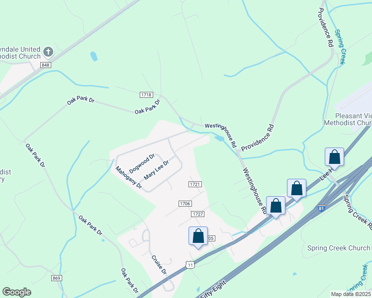 map of restaurants, bars, coffee shops, grocery stores, and more near 17326 Eggers Place in Abingdon