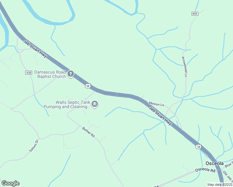 map of restaurants, bars, coffee shops, grocery stores, and more near 19203 Jeb Stuart Highway in Abingdon
