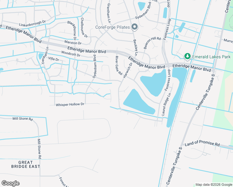 map of restaurants, bars, coffee shops, grocery stores, and more near 1001 Hillston Arch in Chesapeake