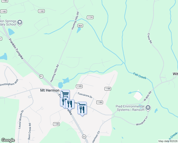 map of restaurants, bars, coffee shops, grocery stores, and more near 559 Indian Trail Road in Danville