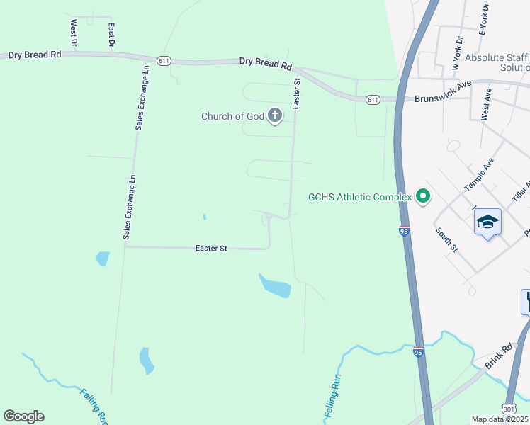 map of restaurants, bars, coffee shops, grocery stores, and more near 84 Moton Street in Emporia