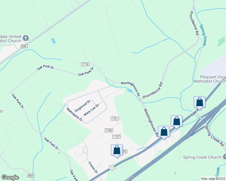 map of restaurants, bars, coffee shops, grocery stores, and more near 17326 Eggers Place in Abingdon