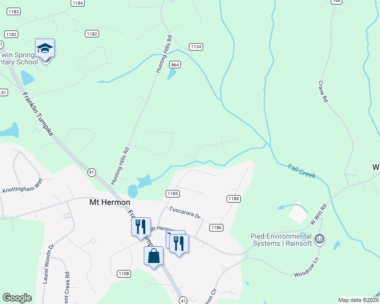 map of restaurants, bars, coffee shops, grocery stores, and more near 559 Indian Trail Road in Danville