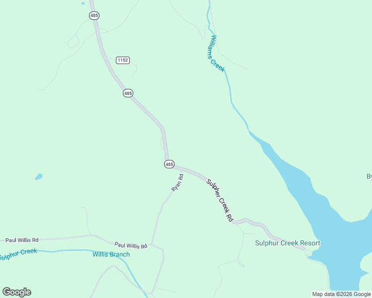 map of restaurants, bars, coffee shops, grocery stores, and more near 2891 Sulpher Creek Road in Burkesville