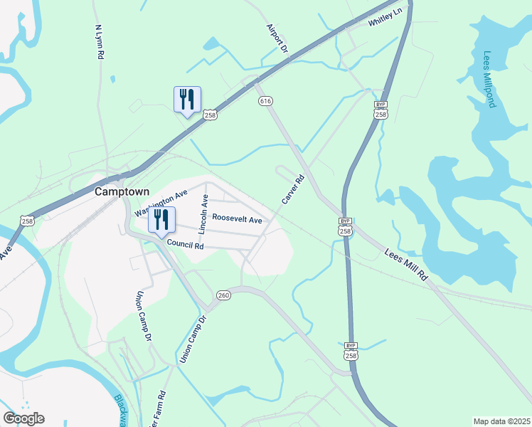 map of restaurants, bars, coffee shops, grocery stores, and more near 507 Washington Avenue in Franklin