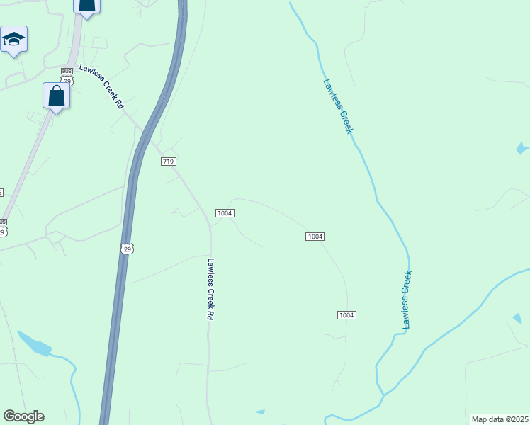 map of restaurants, bars, coffee shops, grocery stores, and more near 348 Pritchett Lane in Blairs