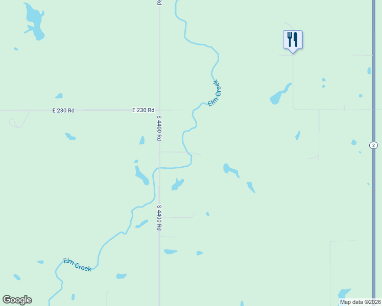 map of restaurants, bars, coffee shops, grocery stores, and more near 23194 South 4400 Road in Vinita