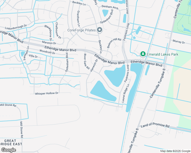 map of restaurants, bars, coffee shops, grocery stores, and more near 512 River Gate Road in Chesapeake