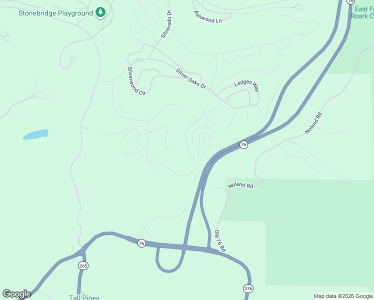 map of restaurants, bars, coffee shops, grocery stores, and more near 1241 Golf Drive in Reeds Spring