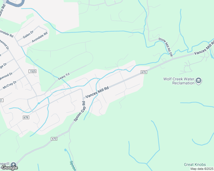 map of restaurants, bars, coffee shops, grocery stores, and more near 21065 Vances Mill Road in Abingdon