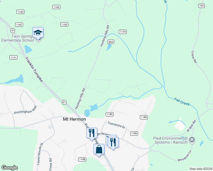 map of restaurants, bars, coffee shops, grocery stores, and more near 141 Northridge Drive in Danville