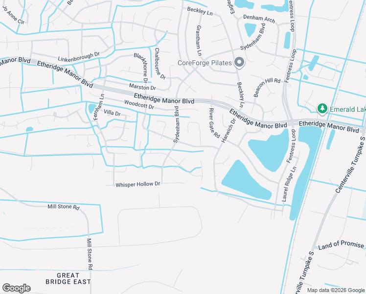 map of restaurants, bars, coffee shops, grocery stores, and more near 905 Blackthorne Drive in Chesapeake