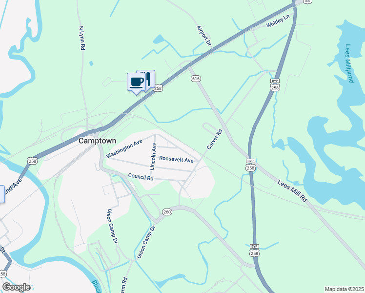map of restaurants, bars, coffee shops, grocery stores, and more near 419 Washington Avenue in Franklin