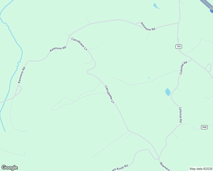 map of restaurants, bars, coffee shops, grocery stores, and more near Carrollview Lane in Hillsville