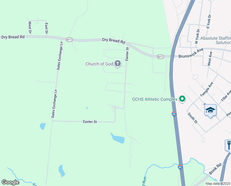 map of restaurants, bars, coffee shops, grocery stores, and more near 50 Wyatt Street in Emporia