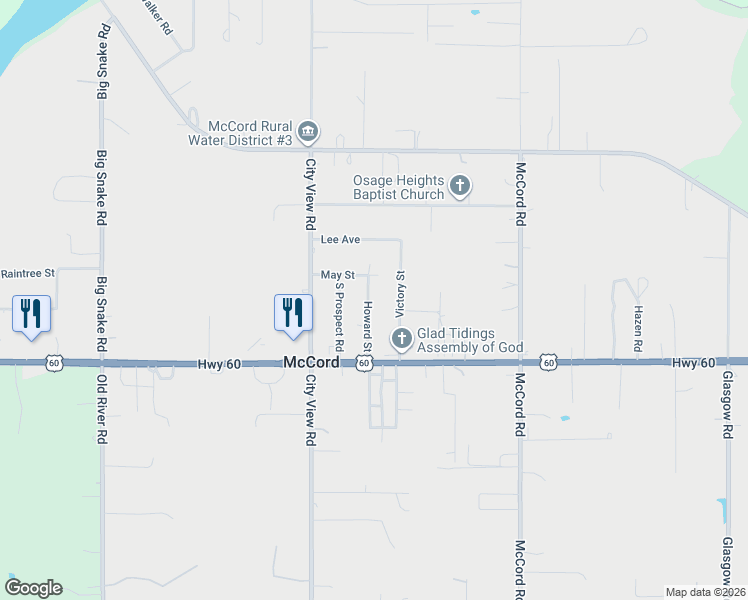 map of restaurants, bars, coffee shops, grocery stores, and more near 146 Howard Street in Ponca City