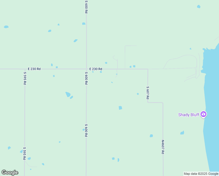 map of restaurants, bars, coffee shops, grocery stores, and more near 60161 East 230 Road in Fairland