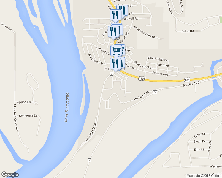 map of restaurants, bars, coffee shops, grocery stores, and more near 303 Lickleider Avenue in Forsyth