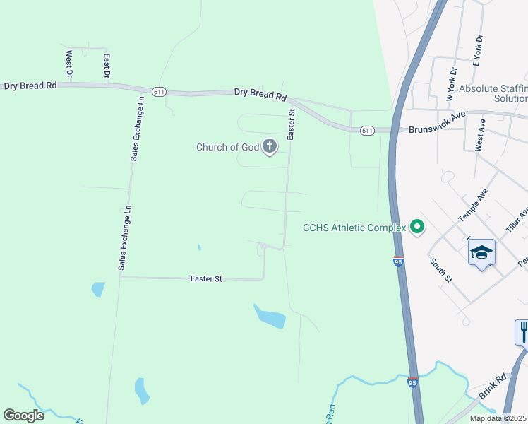 map of restaurants, bars, coffee shops, grocery stores, and more near 50 Wyatt Street in Emporia