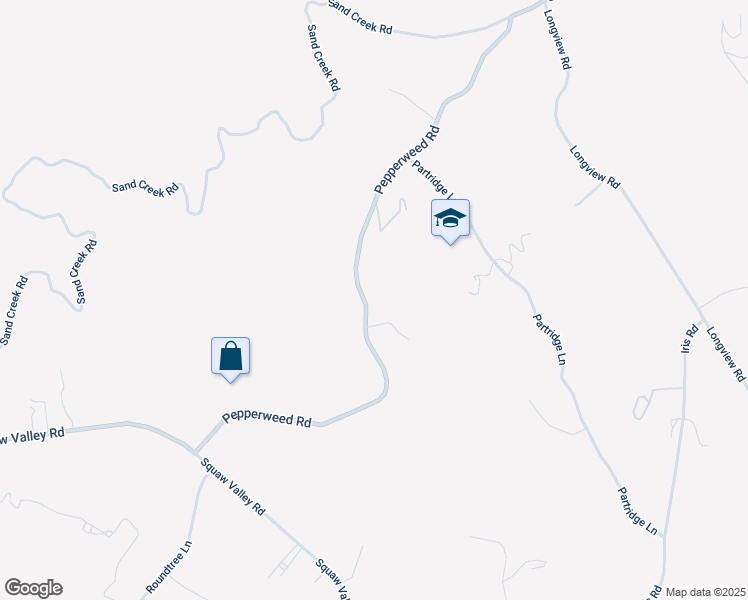 map of restaurants, bars, coffee shops, grocery stores, and more near 38938 Pepperweed Road in Yokuts Valley