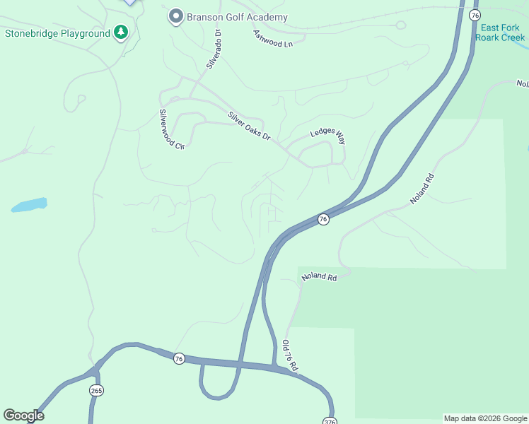 map of restaurants, bars, coffee shops, grocery stores, and more near 7 Par Lane in Branson West