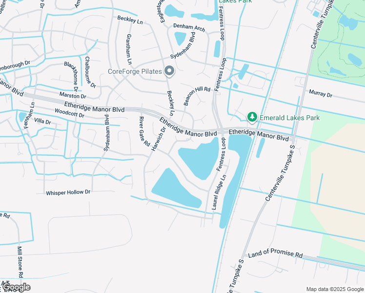 map of restaurants, bars, coffee shops, grocery stores, and more near 1307 Old Coach Road in Chesapeake