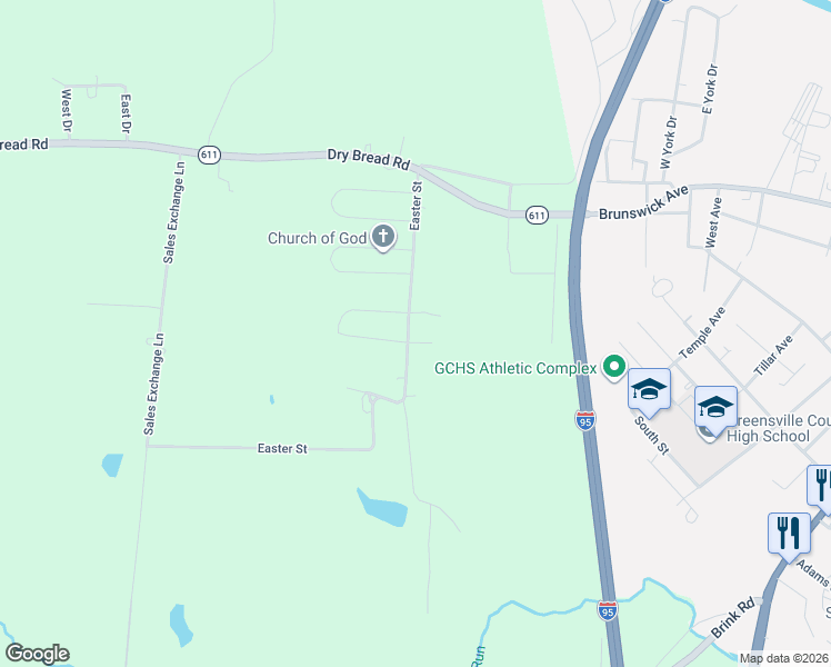 map of restaurants, bars, coffee shops, grocery stores, and more near 1-65 Hardwood Street in Emporia