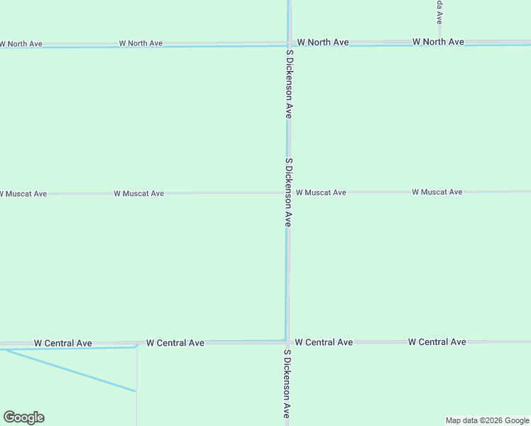 map of restaurants, bars, coffee shops, grocery stores, and more near 3553 South Dickenson Avenue in Fresno