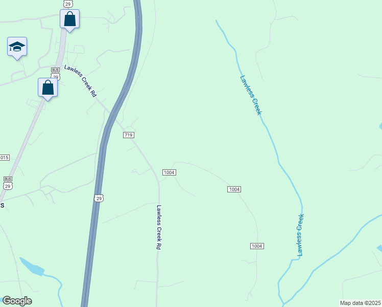 map of restaurants, bars, coffee shops, grocery stores, and more near 305 Pritchett Lane in Blairs
