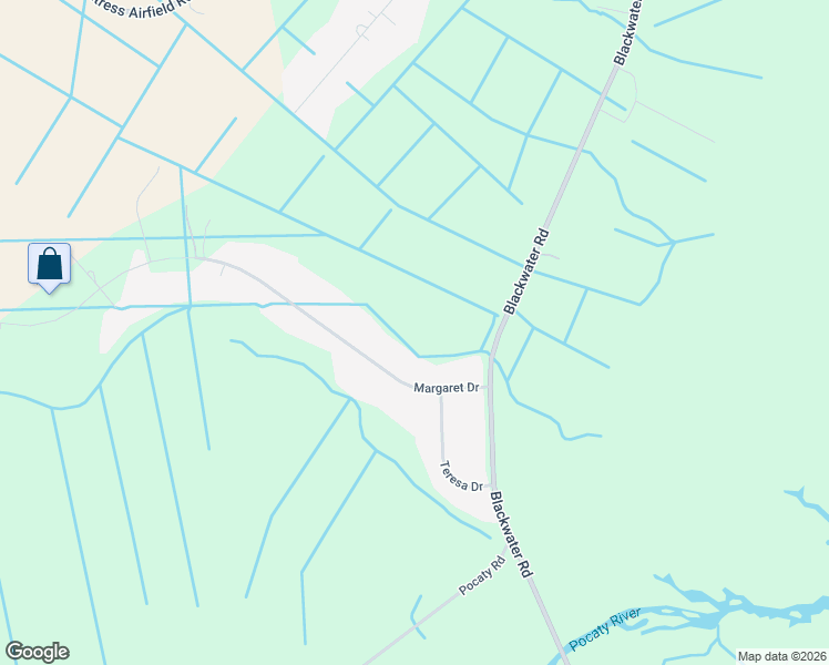 map of restaurants, bars, coffee shops, grocery stores, and more near 1228 Blackwater Road in Chesapeake