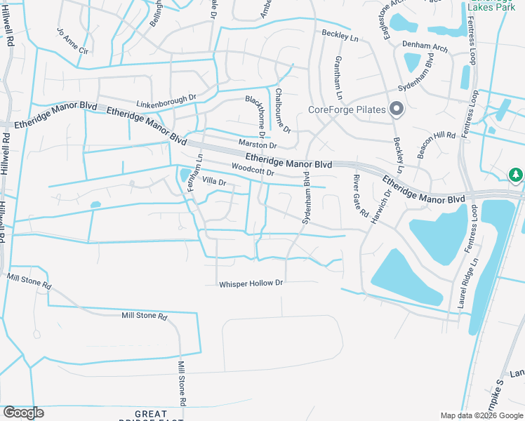 map of restaurants, bars, coffee shops, grocery stores, and more near 832 Blackthorne Drive in Chesapeake