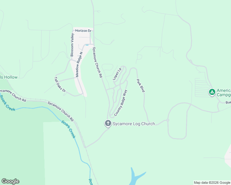 map of restaurants, bars, coffee shops, grocery stores, and more near Park Boulevard in Branson