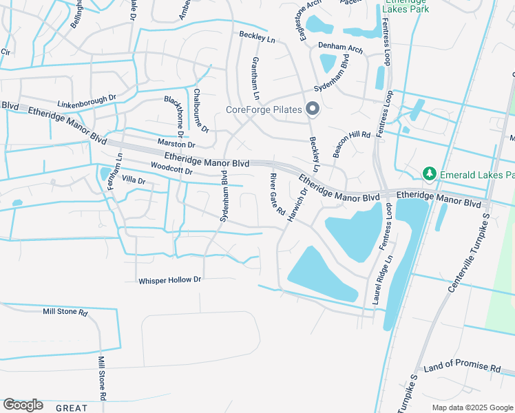 map of restaurants, bars, coffee shops, grocery stores, and more near 622 Blackthorne Court in Chesapeake