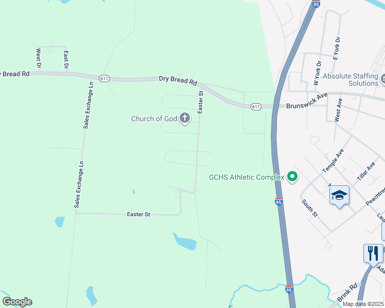map of restaurants, bars, coffee shops, grocery stores, and more near 100 Anderson Street in Emporia
