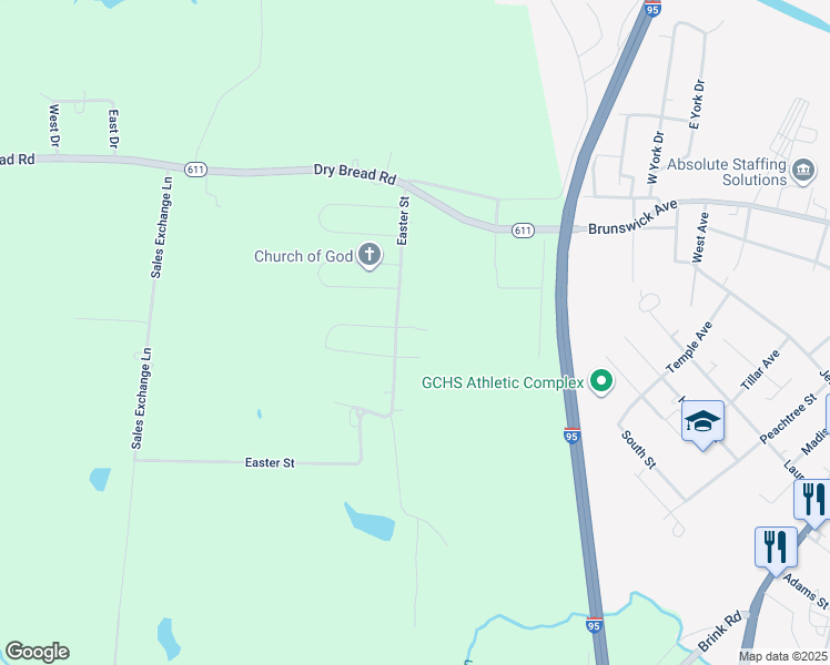 map of restaurants, bars, coffee shops, grocery stores, and more near 6 East Anderson Street in Emporia