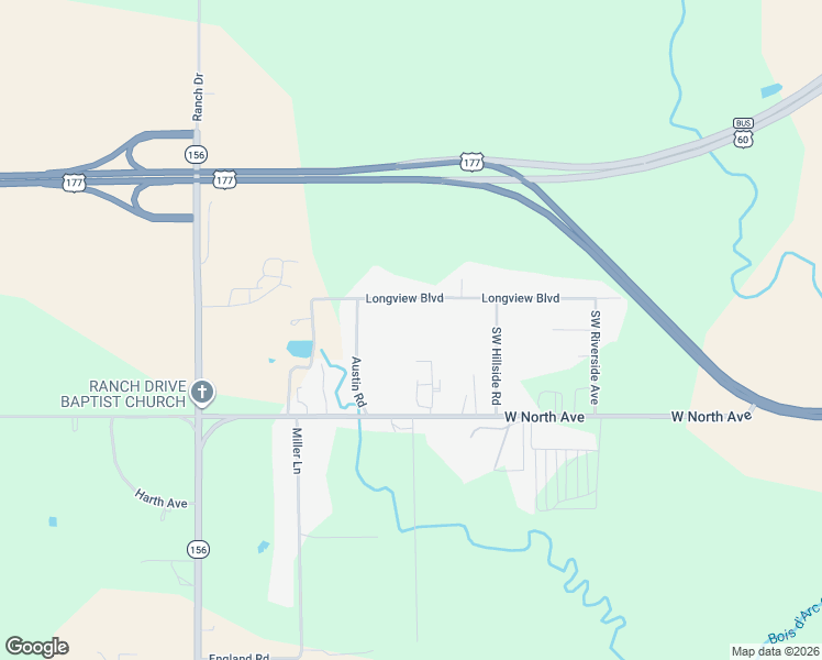 map of restaurants, bars, coffee shops, grocery stores, and more near 2640 Austin in Ponca City