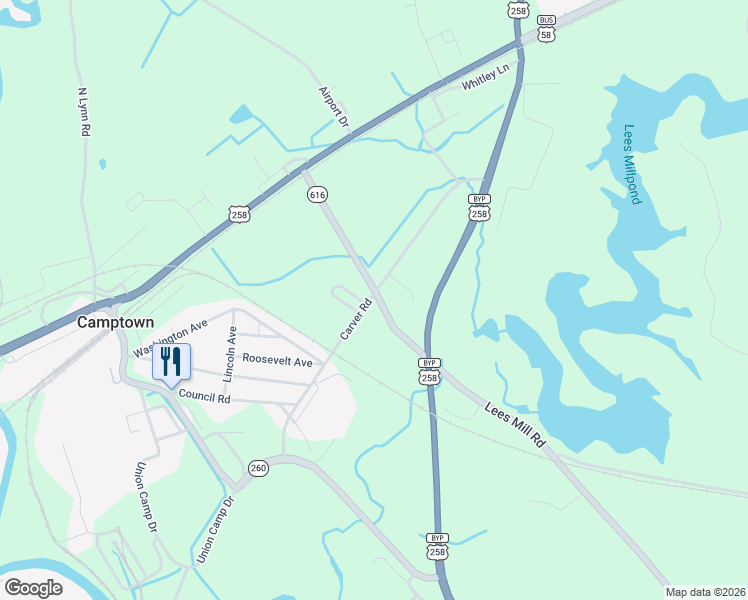 map of restaurants, bars, coffee shops, grocery stores, and more near 33382 State Route 616 in Franklin