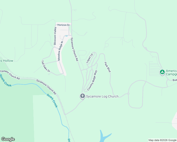 map of restaurants, bars, coffee shops, grocery stores, and more near 188 Country Ridge Way in Branson