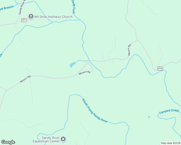 map of restaurants, bars, coffee shops, grocery stores, and more near Mosco Road in Pittsylvania County