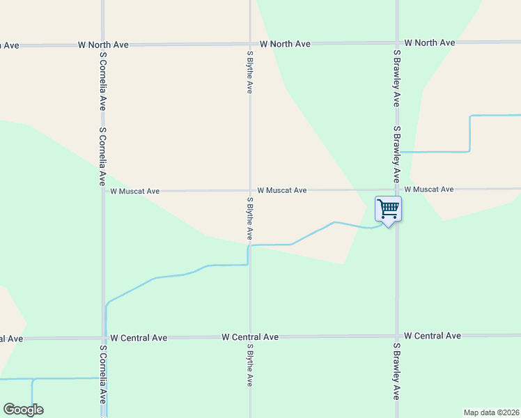 map of restaurants, bars, coffee shops, grocery stores, and more near 3456 South Blythe Avenue in Fresno