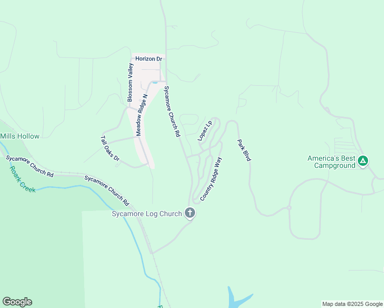 map of restaurants, bars, coffee shops, grocery stores, and more near 2881-3353 Sycamore Church Road in Branson