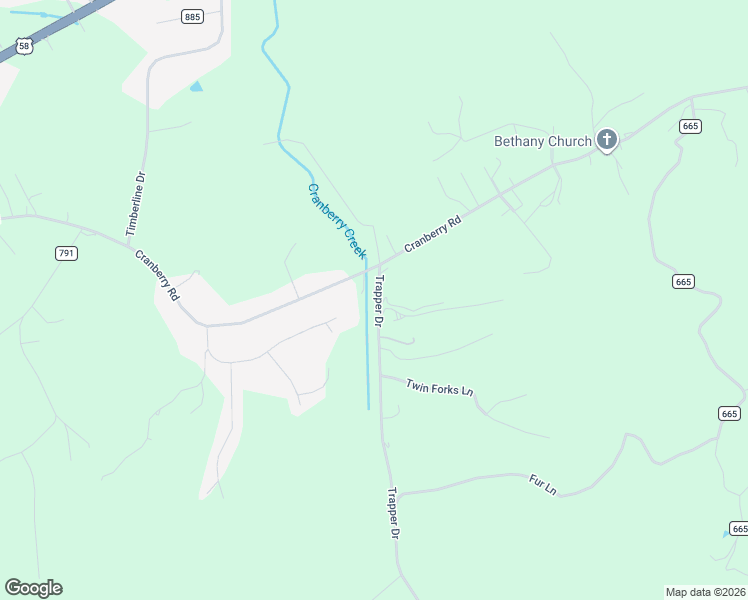 map of restaurants, bars, coffee shops, grocery stores, and more near State Road 723 in Galax