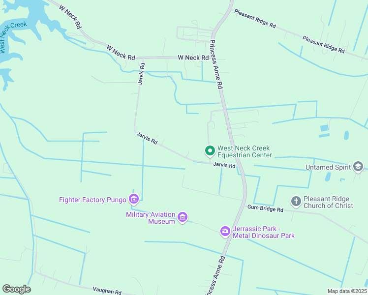 map of restaurants, bars, coffee shops, grocery stores, and more near 2076 Jarvis Road in Virginia Beach