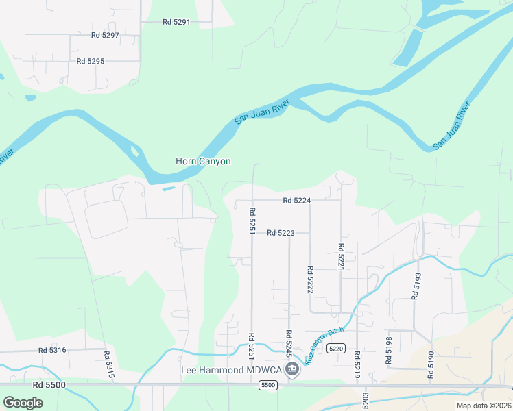 map of restaurants, bars, coffee shops, grocery stores, and more near 62 Road 5251 in Bloomfield